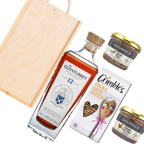 The Glenturret 12 Year Single Malt Whisky 70cl And Pate Gift Box